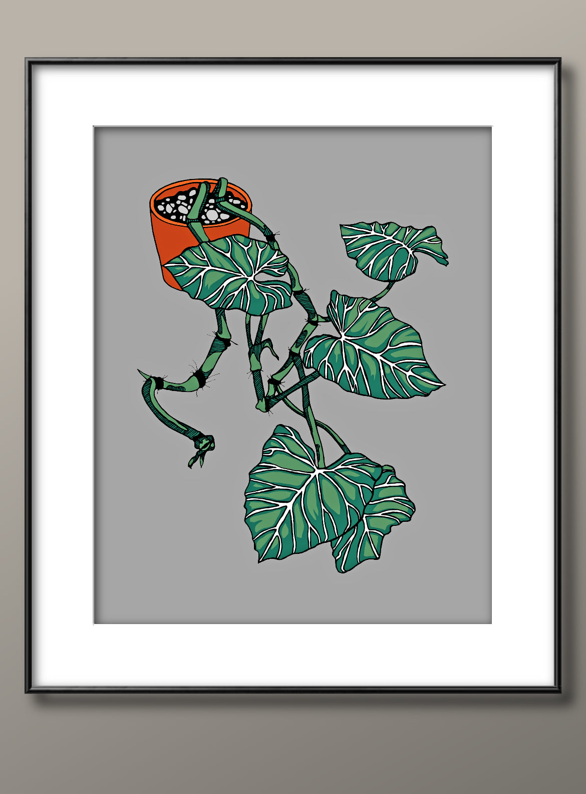 philodendron print Philodendron gloriosum print (v1) – littleorchidannie