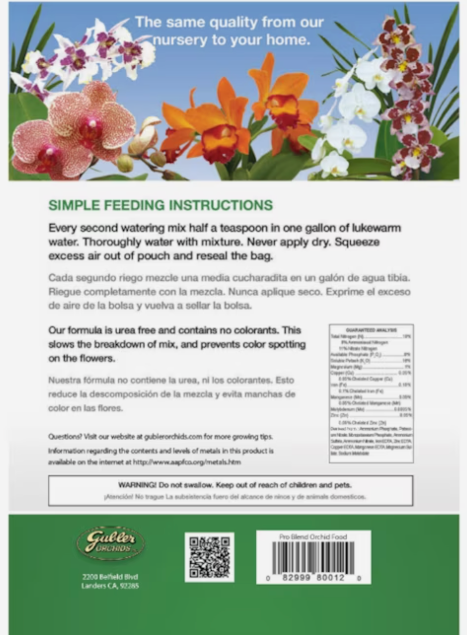 Gubler Pro Orchid Food (12oz)
