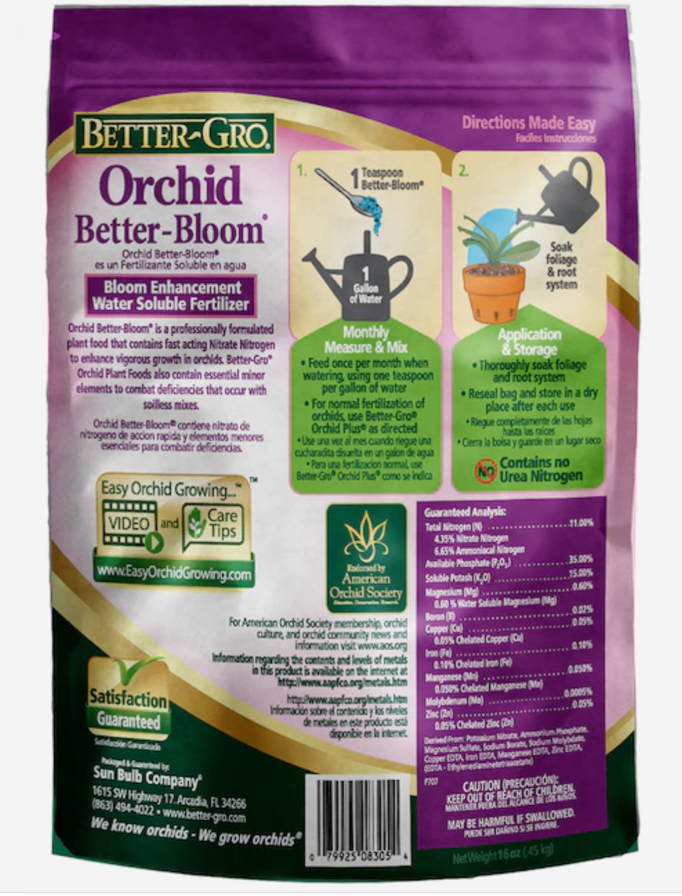 Better Gro Orchid Better-Bloom Fertilizer (11-35-15)
