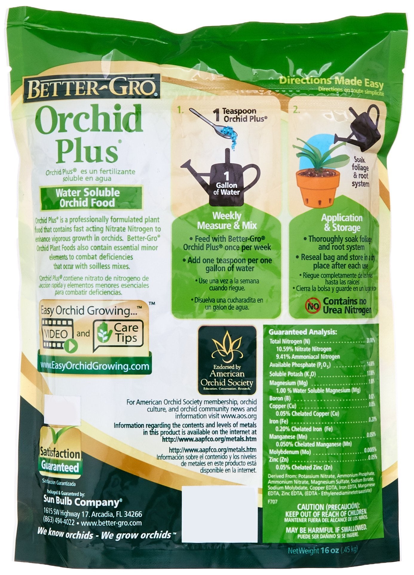 Better Gro Orchid Plus Fertilizer (20-14-13)